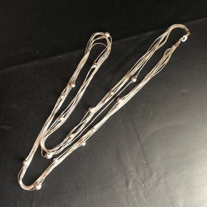 Silver tone necklace 40”